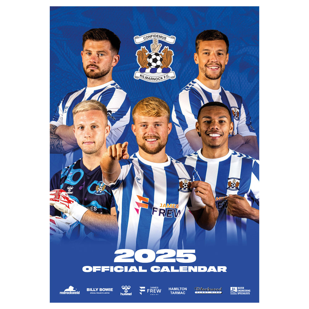 CALENDAR 2025 Souvenirs Kilmarnock Football Club