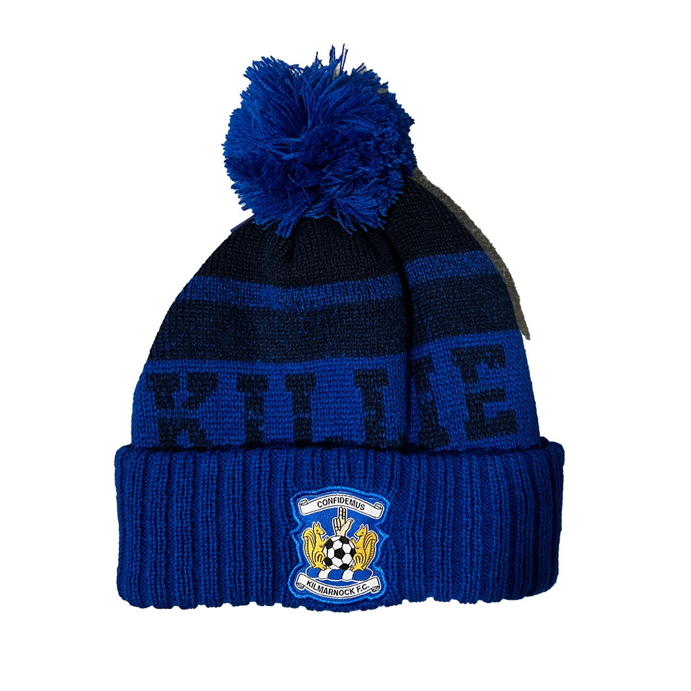 KILLIE LINED BOBBLE HAT - Knitwear | Kilmarnock Football Club